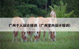 广州个人设计培训（广州室内设计培训）